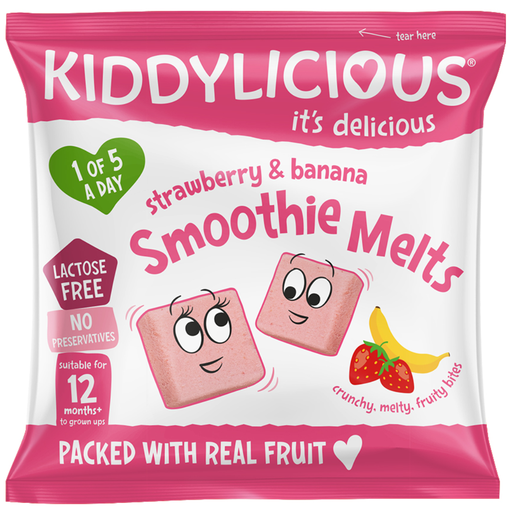 [207246-BB] Kiddylicious Smoothie Melts Strawberry & Banana 12M+