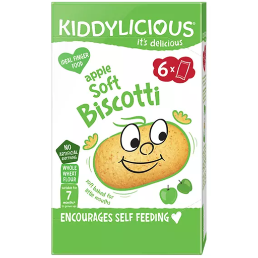 [207247-BB] Kiddylicious Biscotti Apple 6x20g 7M+