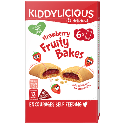 [207248-BB] Kiddylicious Strawberry Fruity Bakes 6x22g 12M+