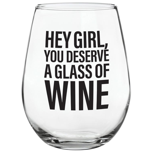 [207372-BB] Hey Girl Wine Glass 20oz