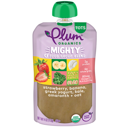 [207933-BB] Plum Organics Kale Strawberry Greek Yogurt 4oz