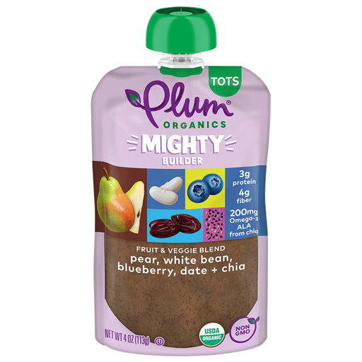 [207934-BB] Plum Organics Protein & Fibre Pear Blueberry & Chia 4oz