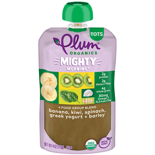 [207935-BB] Plum Organics Spinach Kiwi Greek Yogurt 4oz
