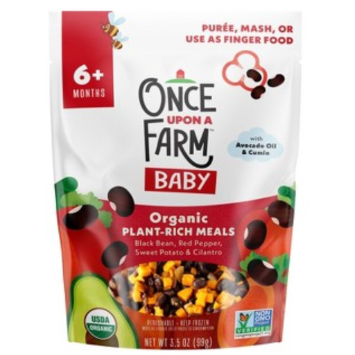 [207947-BB] Once Upon A Farm Organic Black Bean, Sweet Potato, Red Pepper, Cilantro 3.5oz