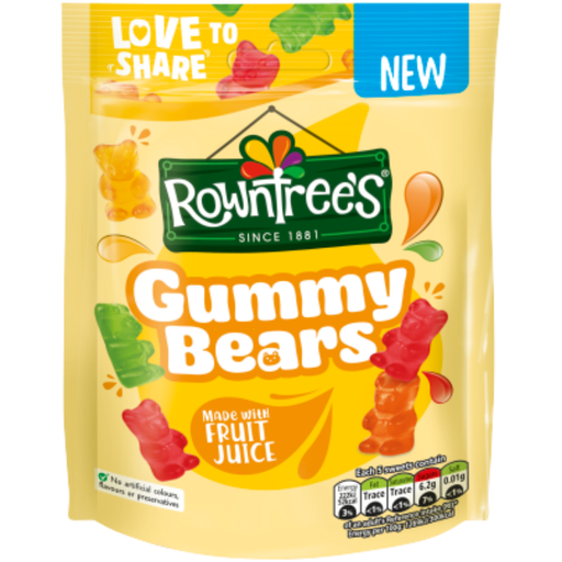 [207997-BB] Rowntrees Gummy Bears Pouch 115g