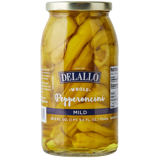 [208031-BB] Delallo Mild Pepperoncini 25.5oz