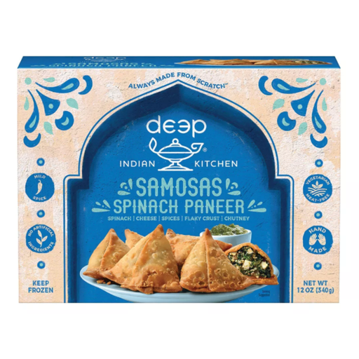[208072-BB] Deep Indian Kitchen Samosa Spinach Paneer 12oz