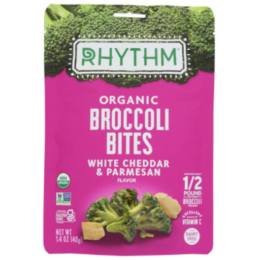 [208093-BB] Rhythm Superfoods Organic Broccoli Bites White Cheddar Parmesan 1.4oz