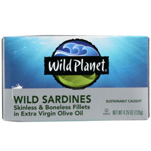 [208096-BB] Wild Planet Canned Sardines in Extra Virgin Olive Oil 4.25oz