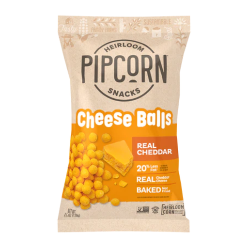 [208119-BB] Pipcorn Real Cheddar Cheese Balls 4.5oz