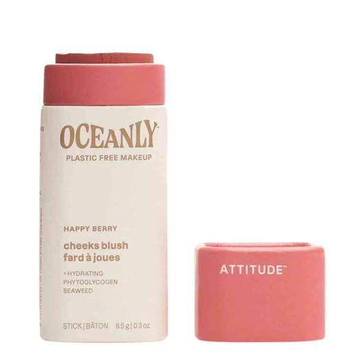 [208127-BB] Attitude Oceanly Cream Blush Stick Happy Berry 0.3oz