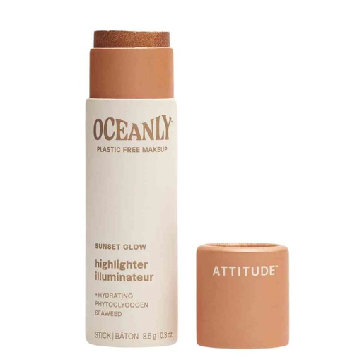 [208143-BB] Attitude Oceanly Cream Highlighter Stick Sunset Glow 0.3oz