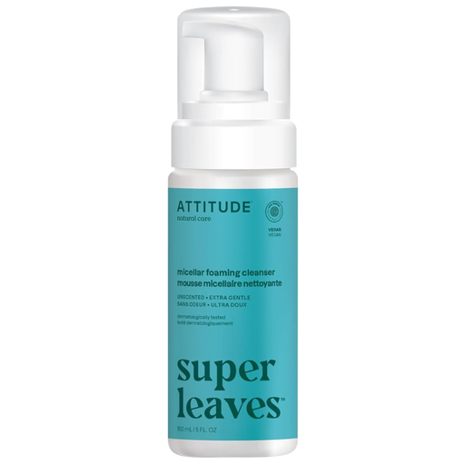 [208154-BB] Attitude Super Leaves Micellar Foaming Cleanser Unscented 5oz