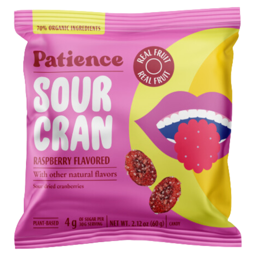 [208179-BB] Patience Fruit & Co Organic Sour Raspberry Pouch 2.12oz