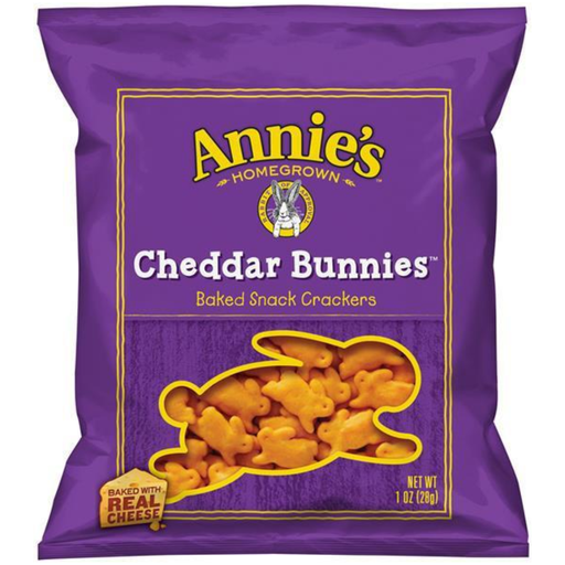 [208184-BB] Annie's Organic Cheddar Bunny Baked Crackers Snack Pack 1oz