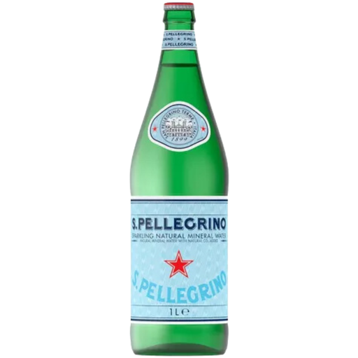[208192-BB] San Pellegrino Sparkling Natural Mineral Water Glass 1 Liter