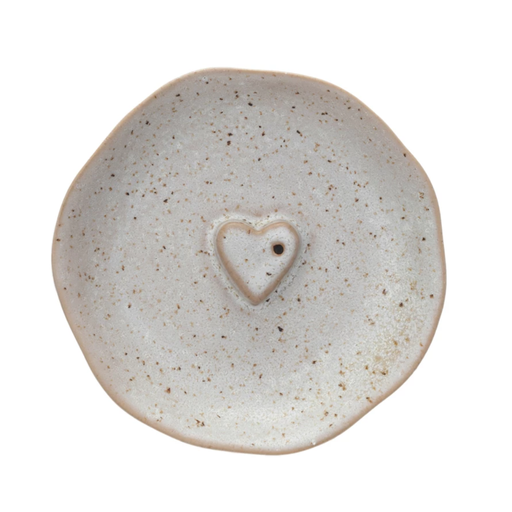 [208256-BB] Round Incense Dish with Heart