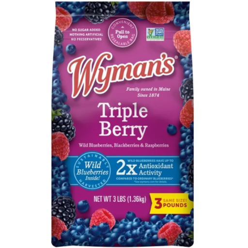 [208271-BB] Wyman's Frozen Fruit Triple Berry Blend 3lb