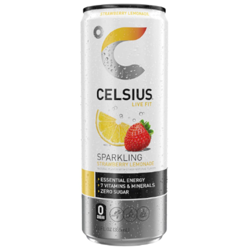 [208279-BB] Celsius Sparkling Strawberry Lemonade Drink 12oz