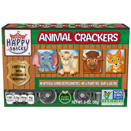 [208282-BB] Happy Snacks Non-Gmo Animal Crackers 2oz