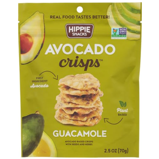 [208284-BB] Hippie Snacks Avocado Guacamole Crisps 2.5oz.