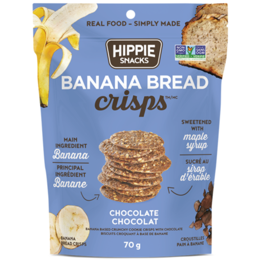 [208285-BB] Hippie Snacks Chocolate Banana Bread Crisps 2.5oz.