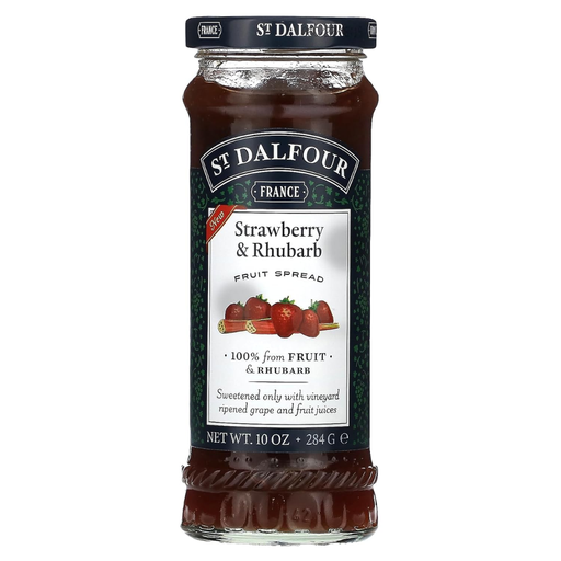 [208315-BB] St. Dalfour Strawberry and Rhubarb Fruit Spread 10oz