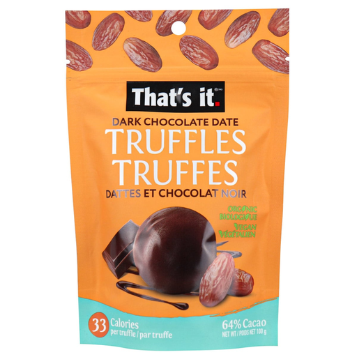 [208316-BB] That's It Dark Chocolate Date Truffles 3.5oz