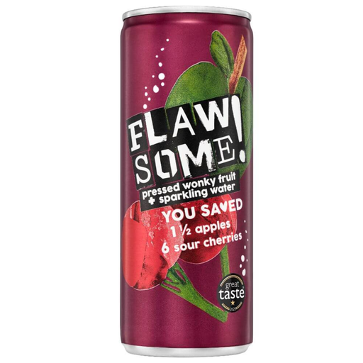 [208336-BB] Flawsome! Lightly Sparkling Juice Drink Can Apple & Sour Cherry 250ml