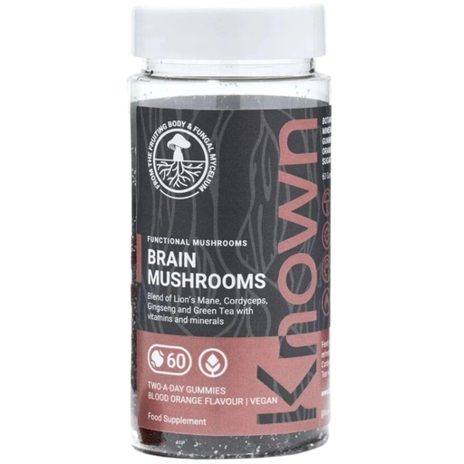 [208353-BB] Known Brain Mushrooms Vegan Gummies 60CT