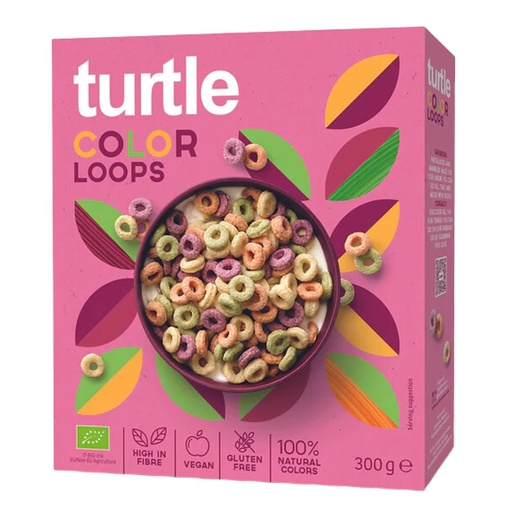 [208429-BB] Turtle Cereal Color Loops 300g