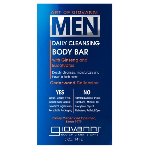 [208441-BB] Giovanni Men's Daily Cleansing Body Bar 5oz