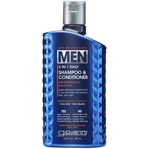 [208442-BB] Giovanni Men's 2-in-1 Daily Shampoo & Conditioner 16.9oz