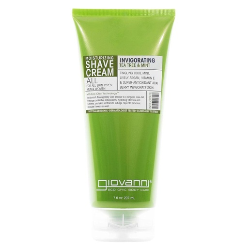 [208447-BB] Giovanni Moisturizing Shave Cream Tea Tree And Mint 7oz