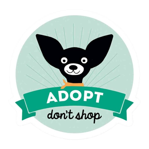 [208485-BB] Adopt Don't Shop Dog Sticker