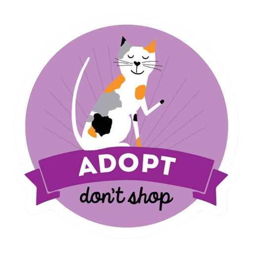 [208486-BB] Adopt Don't Shop Cat Sticker