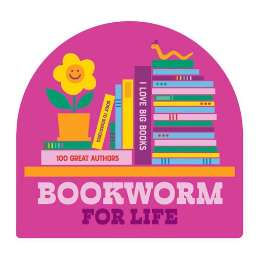 [208488-BB] Bookworm For Life Sticker