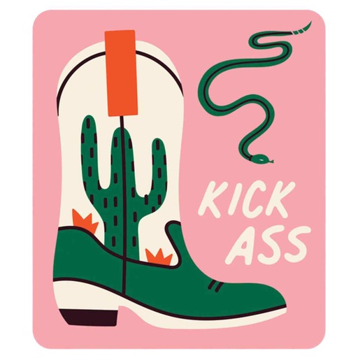 [208494-BB] Kick Ass Boot Sticker