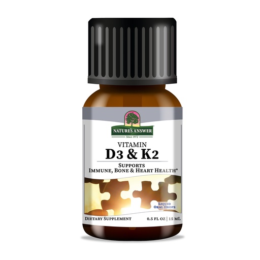 [208515-BB] Nature's Answer Vitamin D3 & K2 Drops 0.5oz