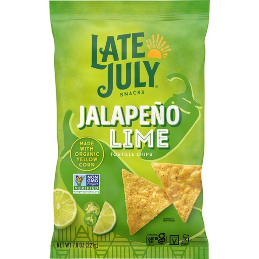 [208537-BB] Late July Snacks Jalapeno Lime Tortilla Chips 7.8oz