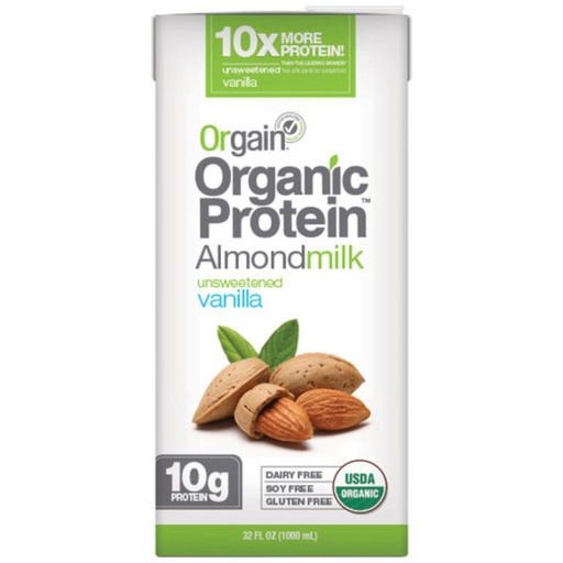 [208549-BB] Orgain Organic Protein Almond Milk Unsweetened Vanilla 32oz