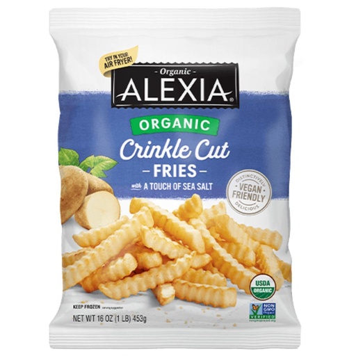 [208563-BB] Alexia Organic Crinkle Cut Fries With Sea Salt 16oz