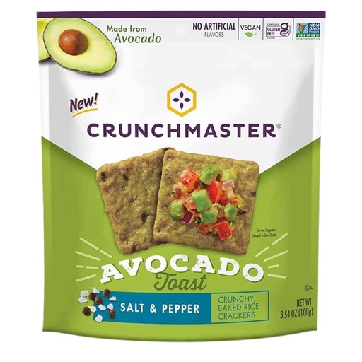 [208579-BB] Crunchmaster Avocado Toast Crackers Salt And Pepper 3.54oz