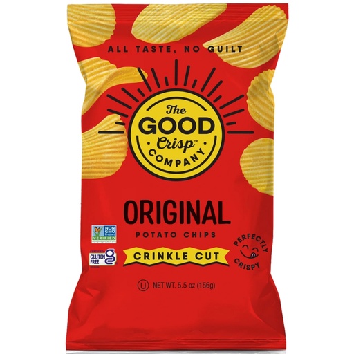 [208630-BB] The Good Crisp Company Crinkle Cut Original Potato Chips 5.5oz