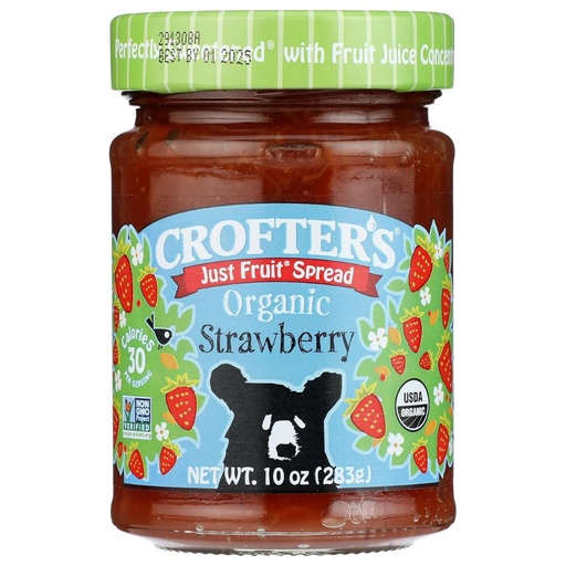 [208640-BB] Crofter's Organic Strawberry Fruit Spread 10oz