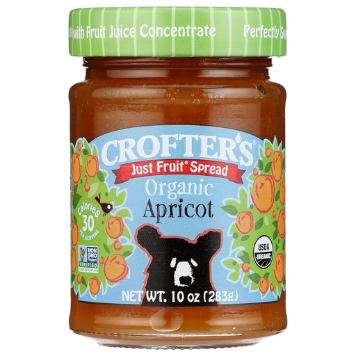 [208641-BB] Crofter's Organic Apricot Fruit Spread 10oz