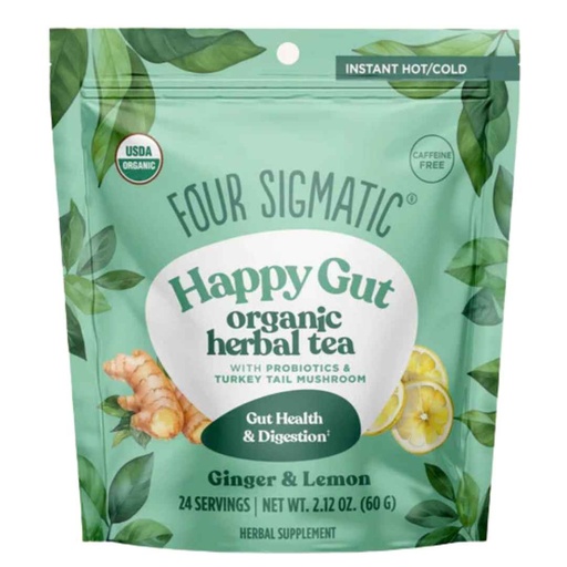 [208645-BB] Four Sigmatic Happy Gut Ginger & Lemon Herbal Tea 2.12oz
