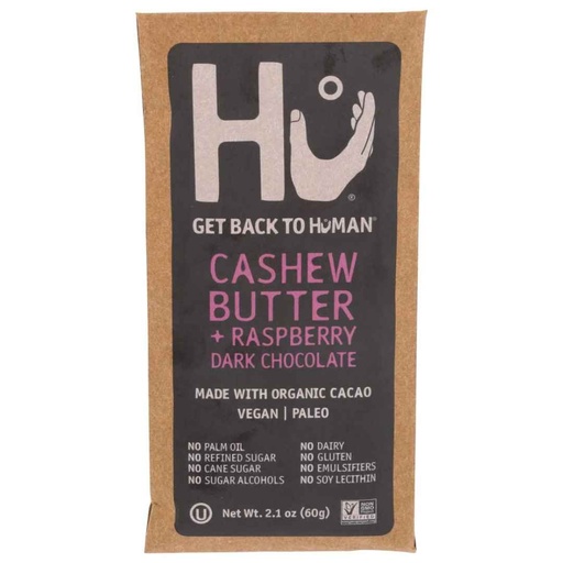 [208660-BB] Hu Organic Cashew Butter and Raspberry Dark Chocolate Bar 2.1oz