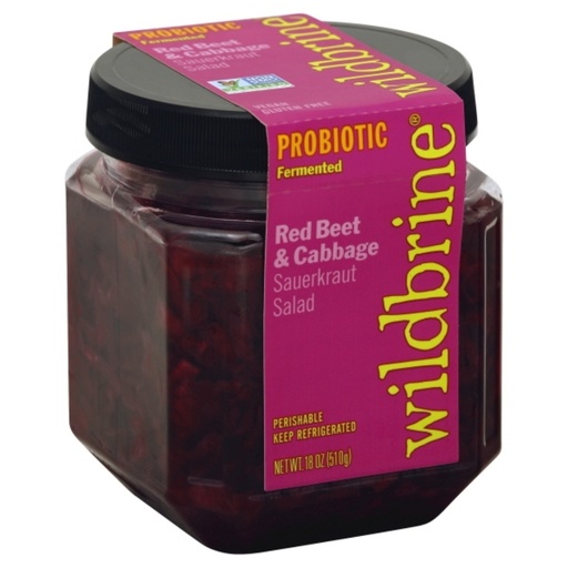 [208670-BB] Wildbrine Red Beet & Cabbage Probiotic Fermented Sauerkraut Salad 18oz