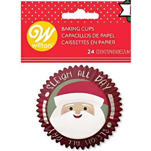 [208675-BB] Wilton Santa Sleigh All Day Baking Cups 24ct
